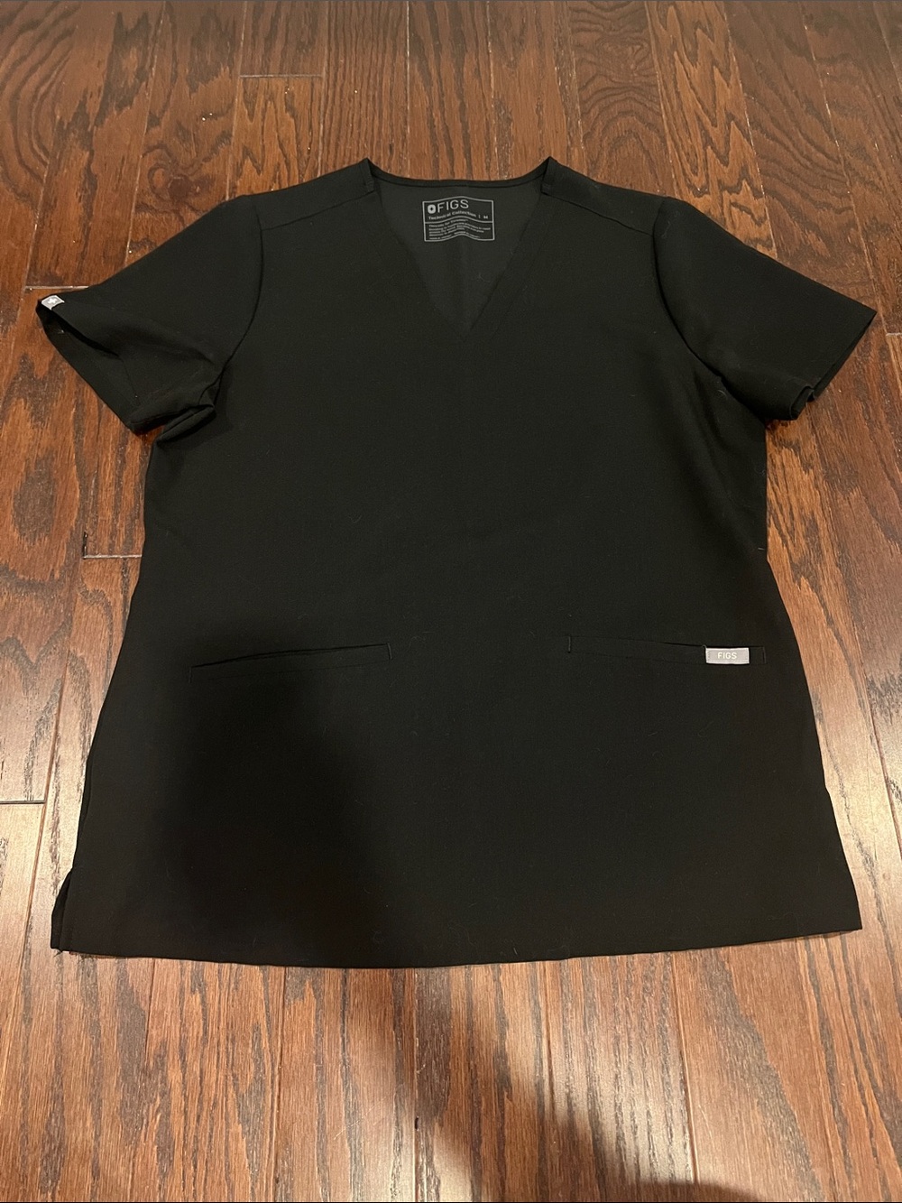 Figs Black Scrub Top and Pants Set - Picture 3 of 6